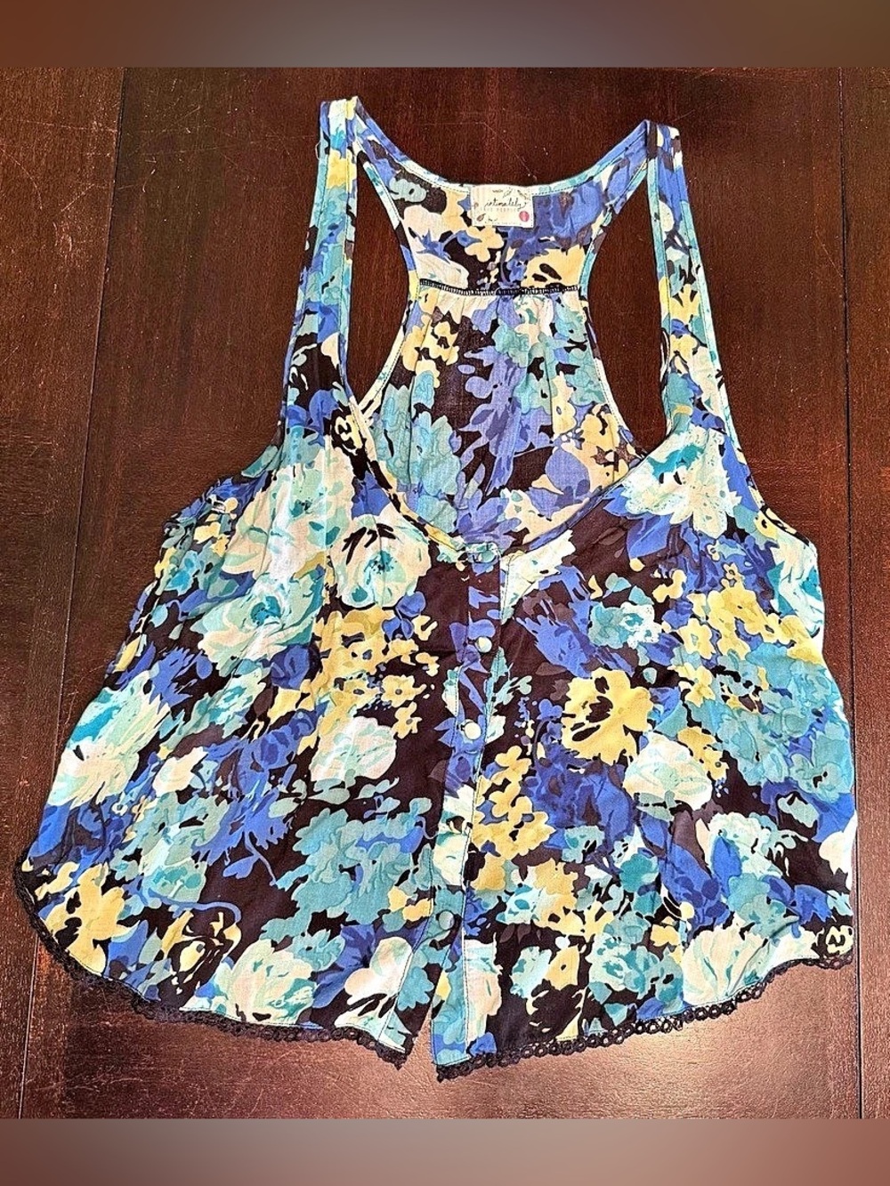 Intimately Free People Floral Button Front Tank - Size Medium